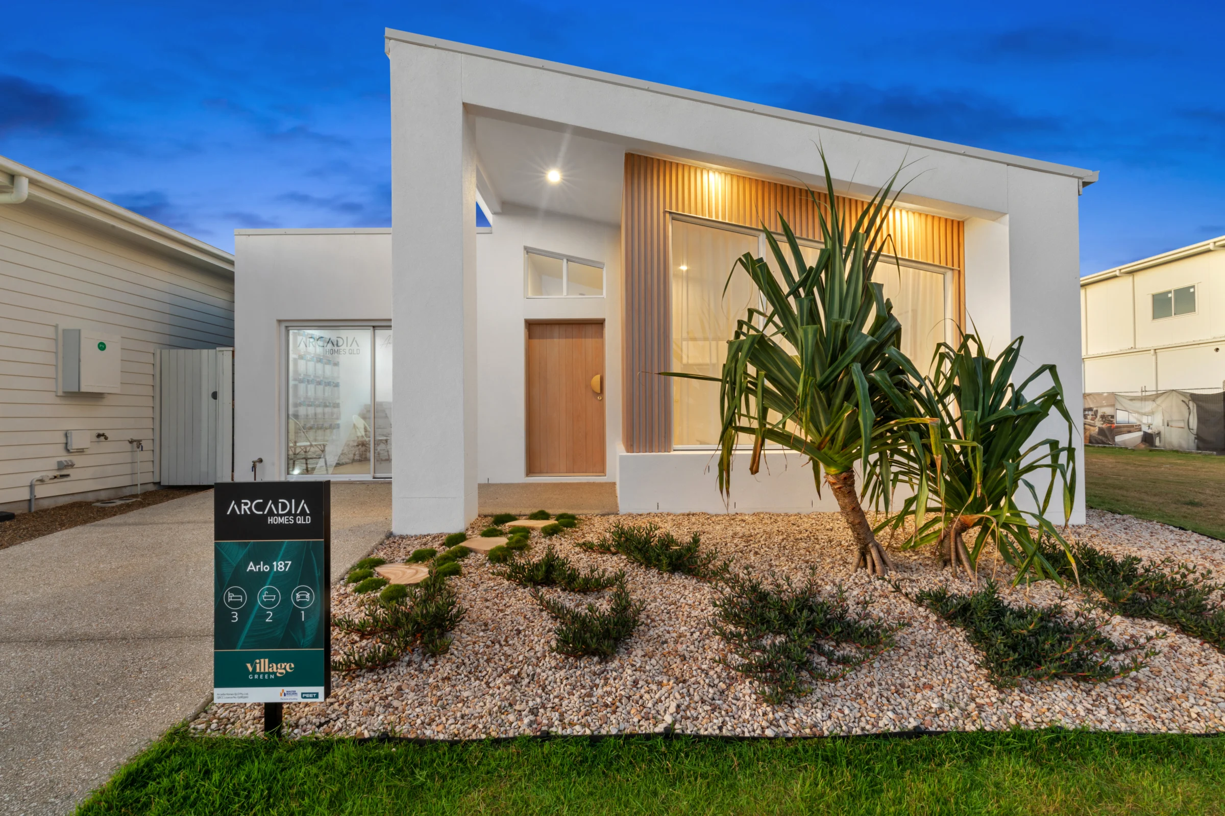Front of the Arlo display home at Village Green, Palmview
